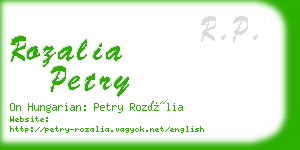 rozalia petry business card